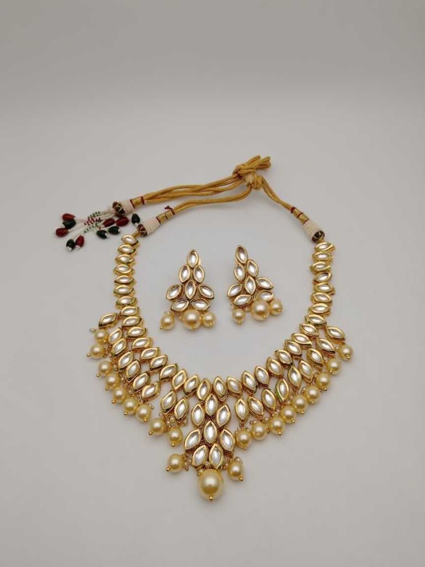 CLEARANCE NECKLACES IN POLKI (GOLD POLISH) STYLE | DESIGN - 51005