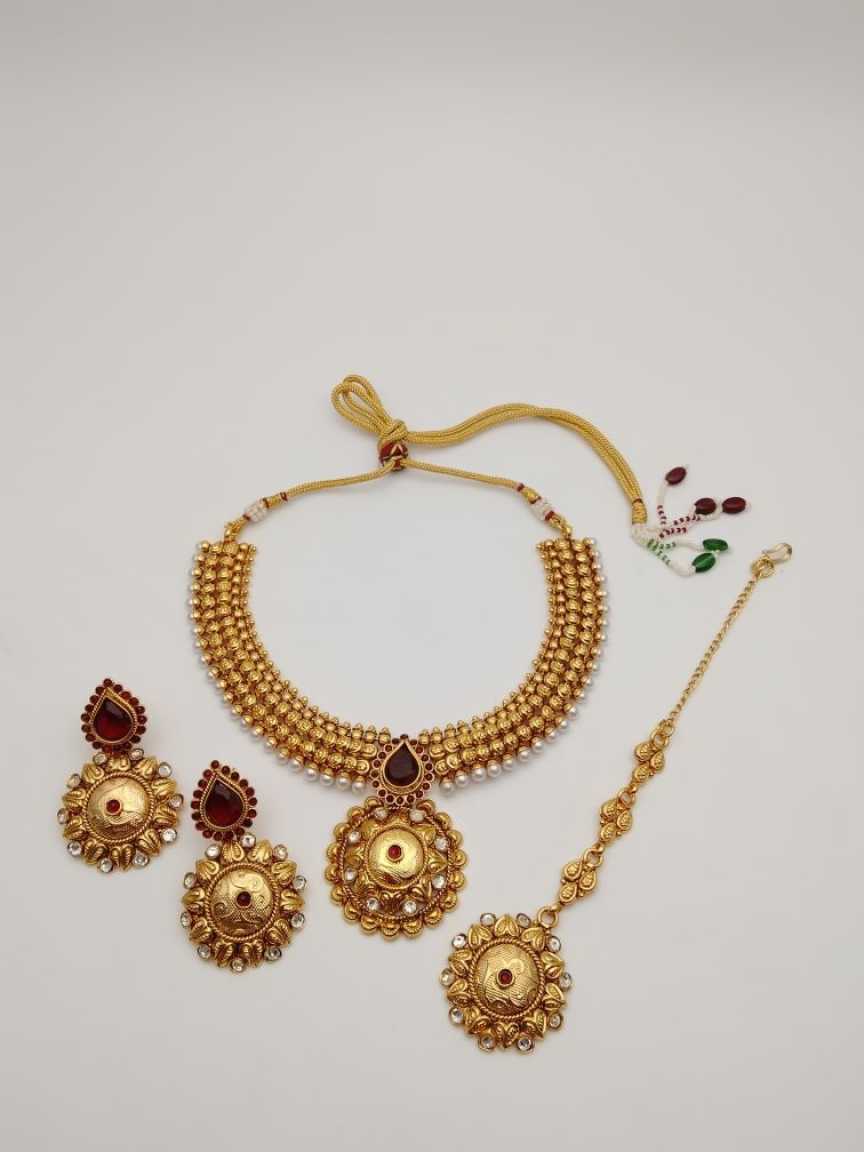 CLEARANCE NECKLACES IN POLKI (GOLD POLISH) STYLE | DESIGN - 51065