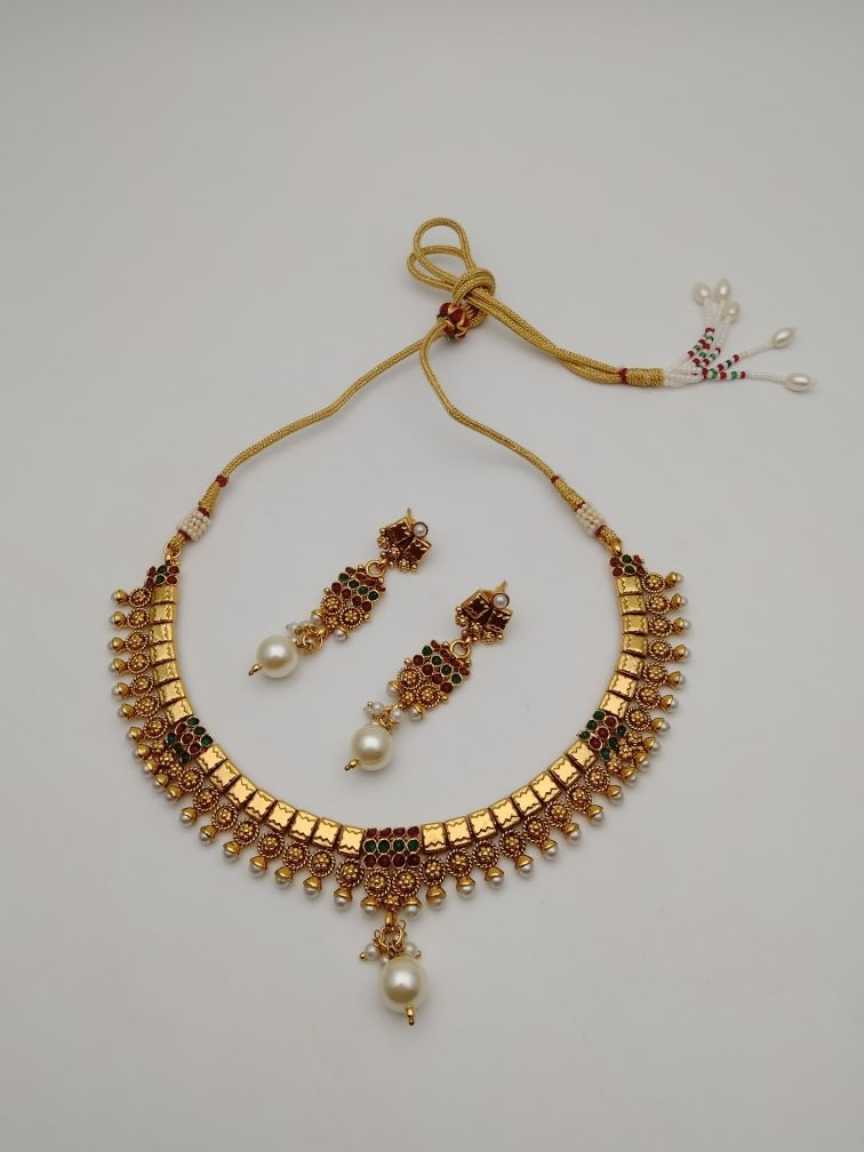 CLEARANCE NECKLACES IN POLKI (GOLD POLISH) STYLE | DESIGN - 51101