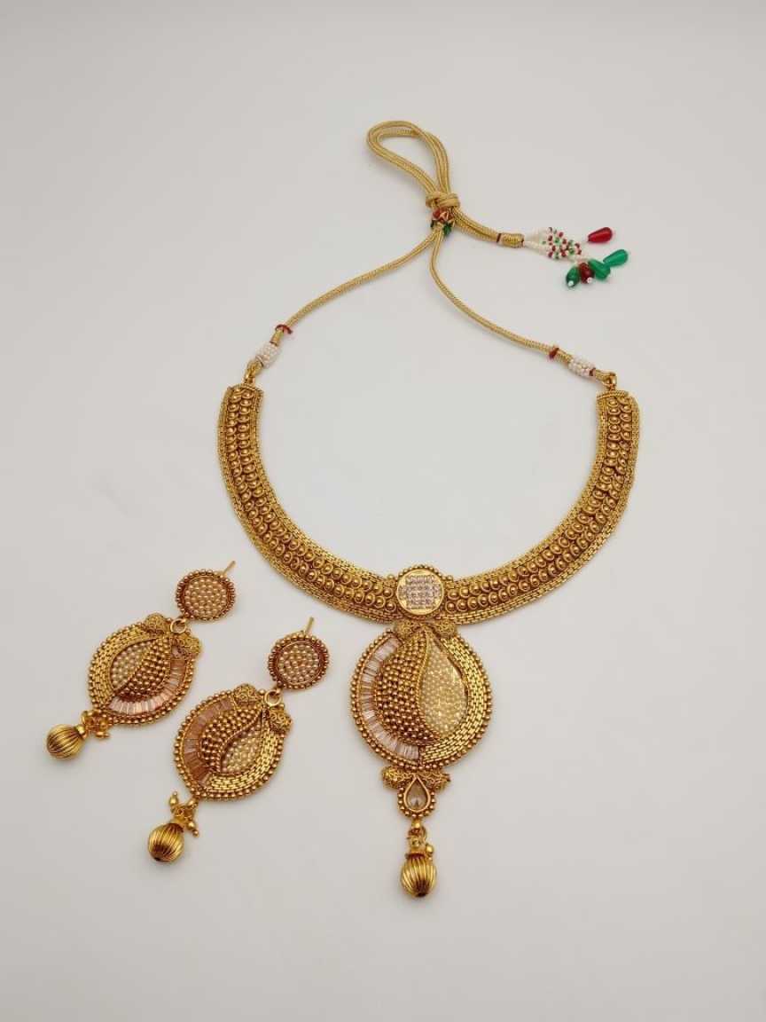 CLEARANCE NECKLACES IN POLKI (GOLD POLISH) STYLE | DESIGN - 51112