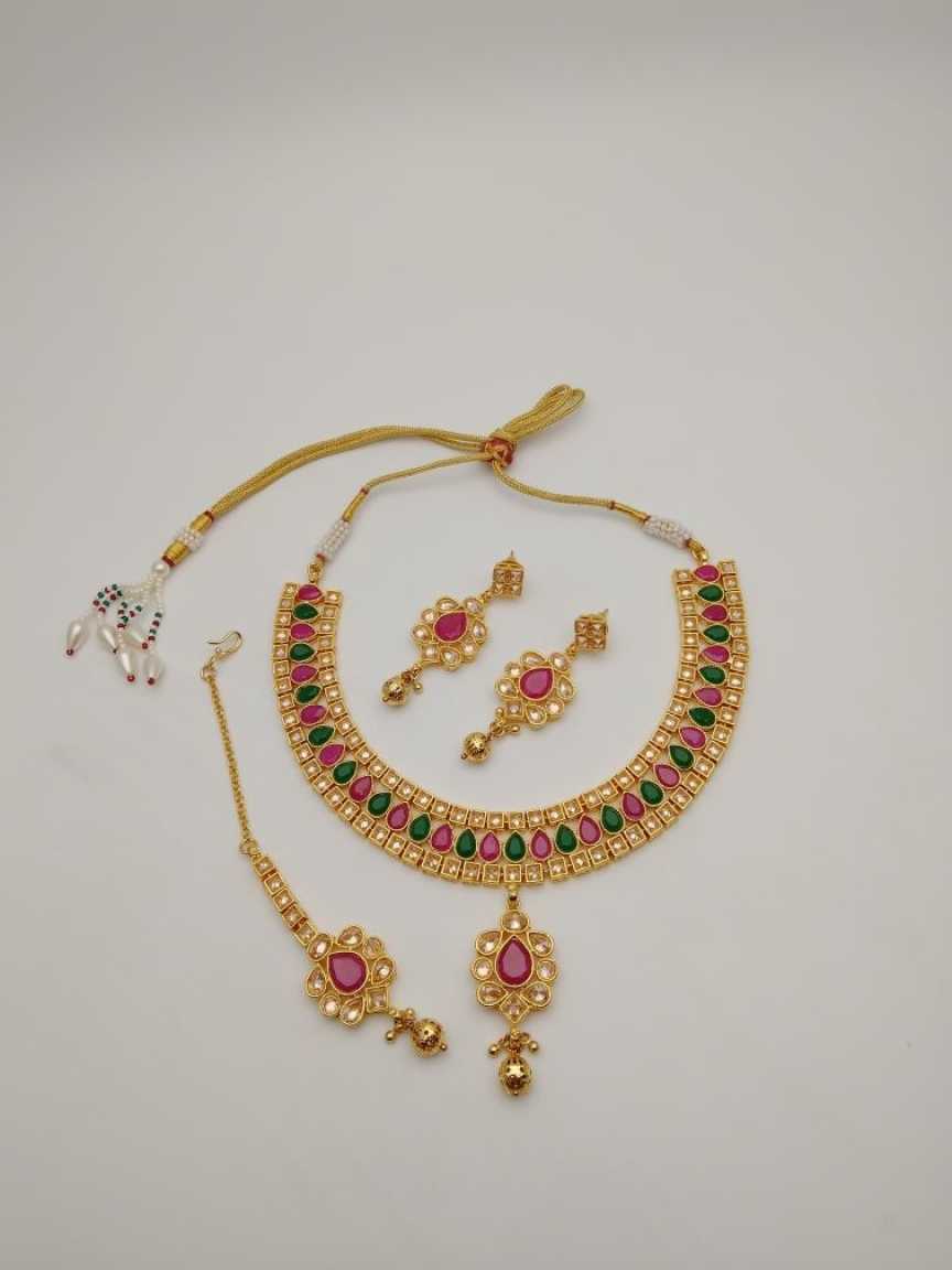 CLEARANCE NECKLACES IN POLKI (GOLD POLISH) STYLE | DESIGN - 51116