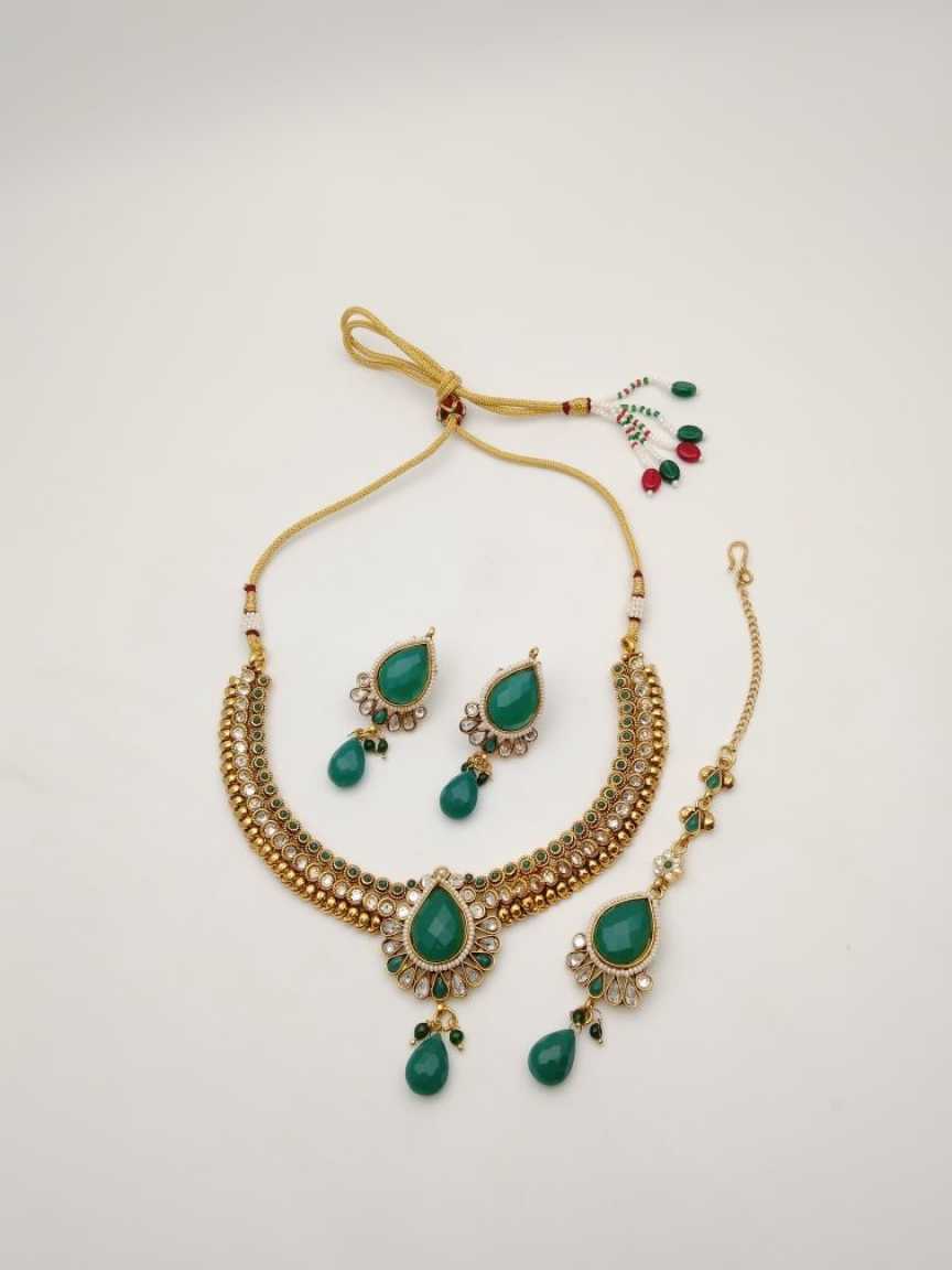 CLEARANCE NECKLACES IN POLKI (GOLD POLISH) STYLE | DESIGN - 51117