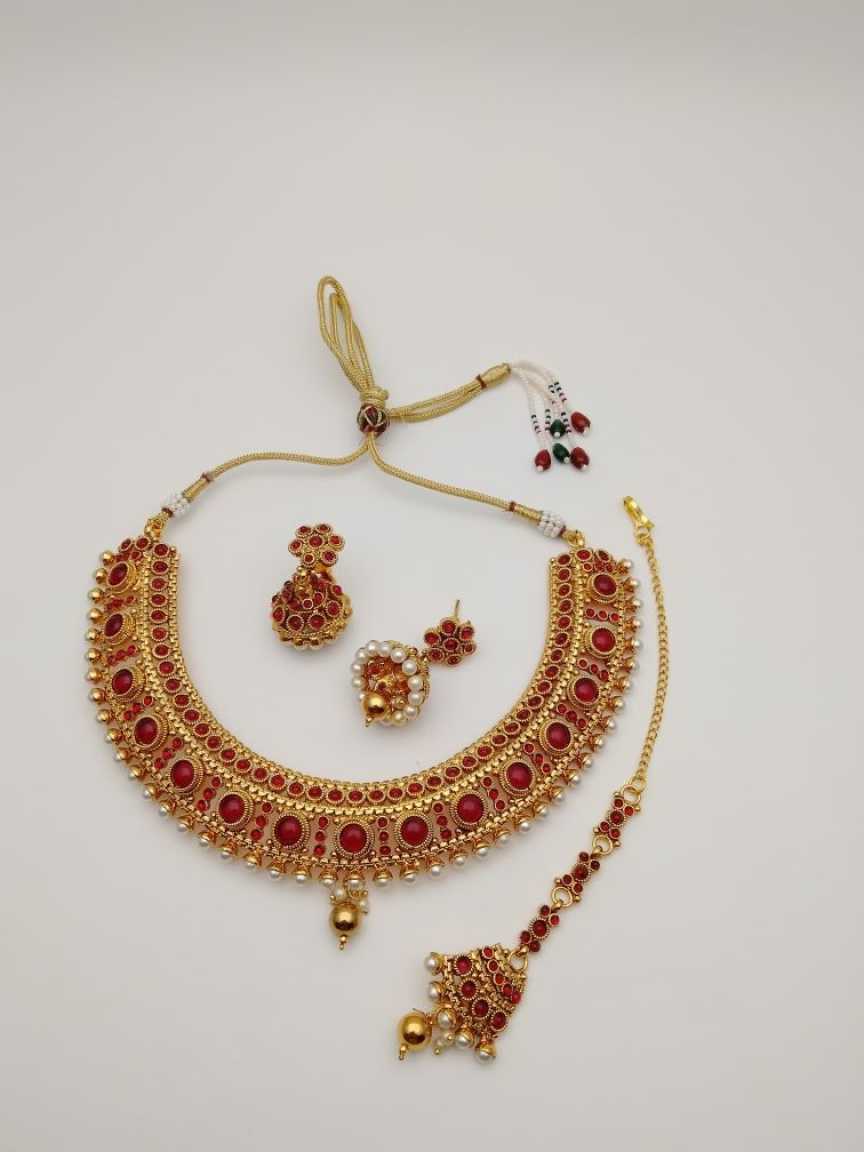 CLEARANCE NECKLACES IN POLKI (GOLD POLISH) STYLE | DESIGN - 51118