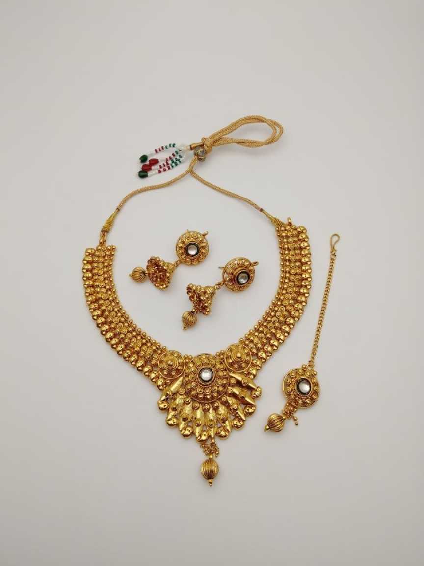 CLEARANCE NECKLACES IN POLKI (GOLD POLISH) STYLE | DESIGN - 51123