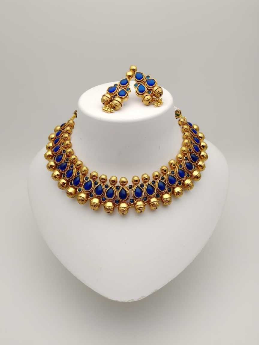 CLEARANCE NECKLACES IN POLKI (GOLD POLISH) STYLE | DESIGN - 51128