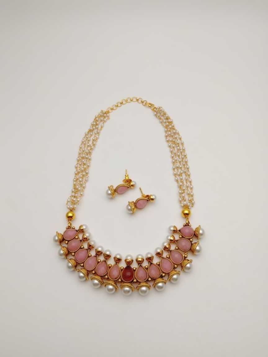 CLEARANCE NECKLACES IN POLKI (GOLD POLISH) STYLE | DESIGN - 51129