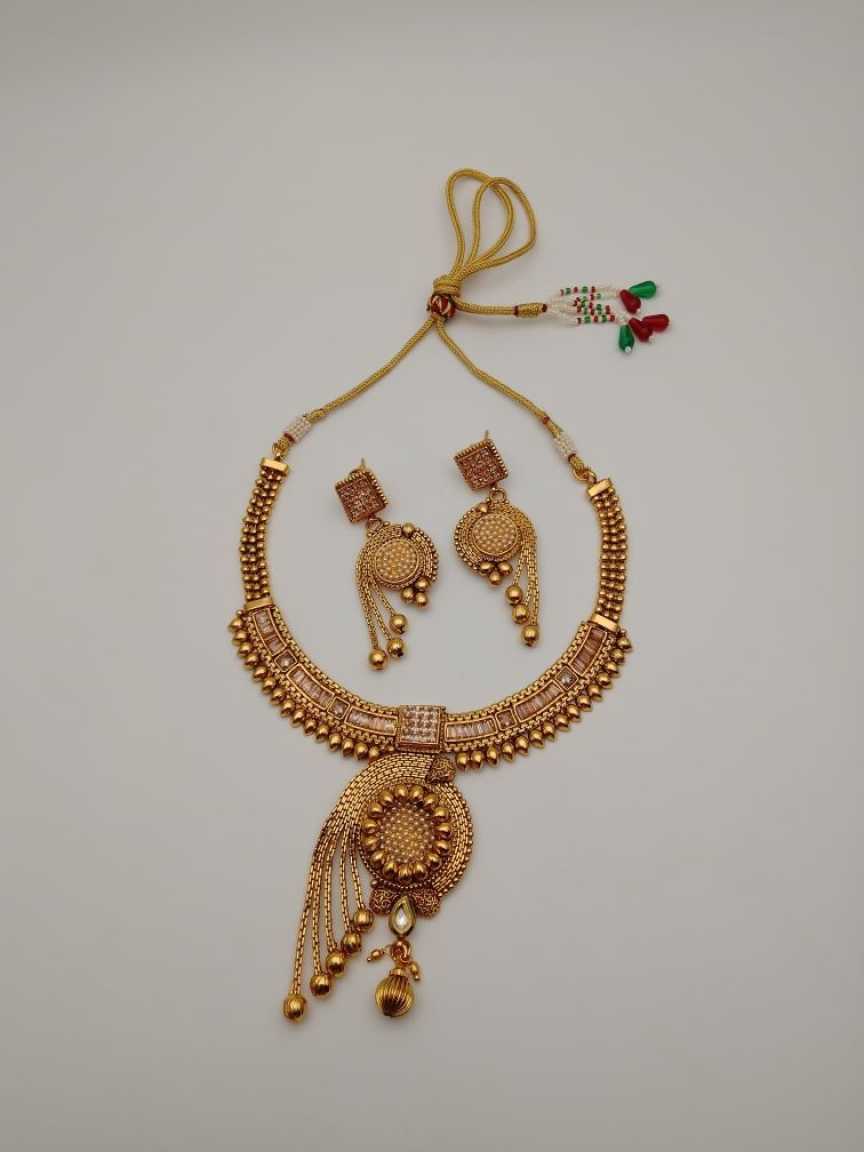 CLEARANCE NECKLACES IN POLKI (GOLD POLISH) STYLE | DESIGN - 51130