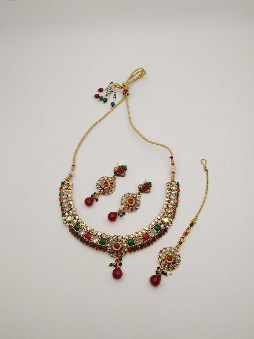 CLEARANCE NECKLACES IN POLKI (GOLD POLISH) STYLE | DESIGN - 51131