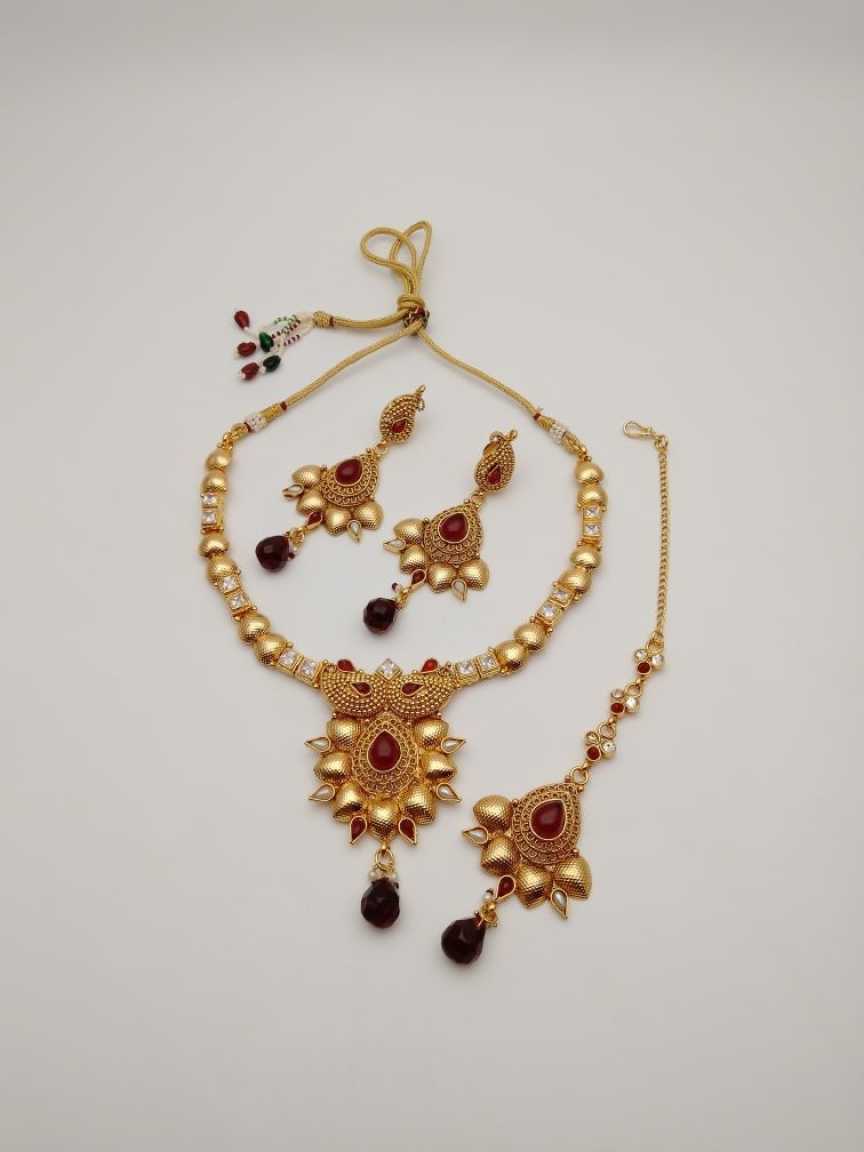CLEARANCE NECKLACES IN POLKI (GOLD POLISH) STYLE | DESIGN - 51137