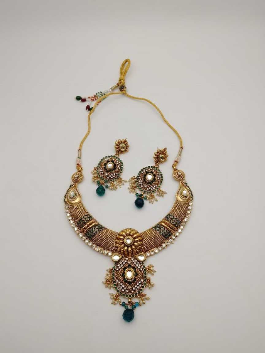 CLEARANCE NECKLACES IN POLKI (GOLD POLISH) STYLE | DESIGN - 51140