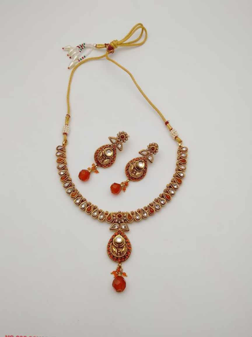 CLEARANCE NECKLACES IN POLKI (GOLD POLISH) STYLE | DESIGN - 51143
