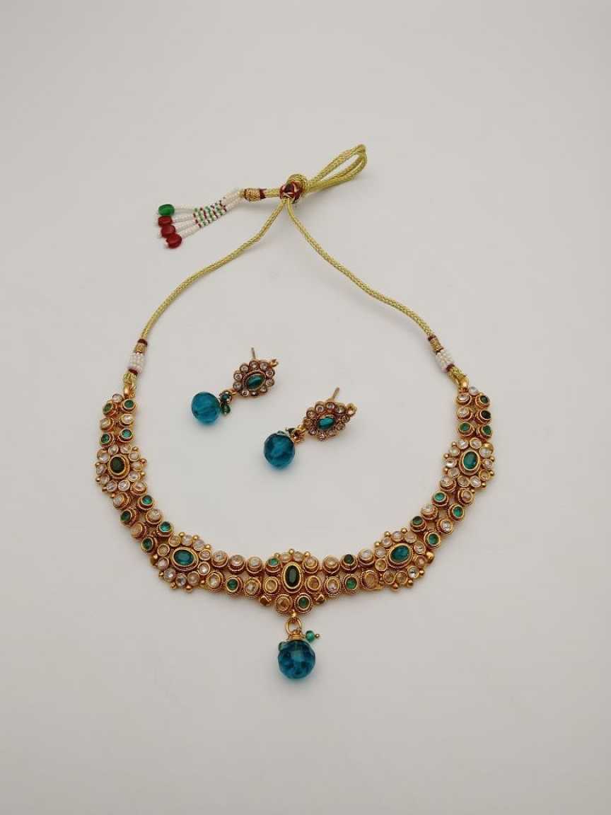 CLEARANCE NECKLACES IN POLKI (GOLD POLISH) STYLE | DESIGN - 51154