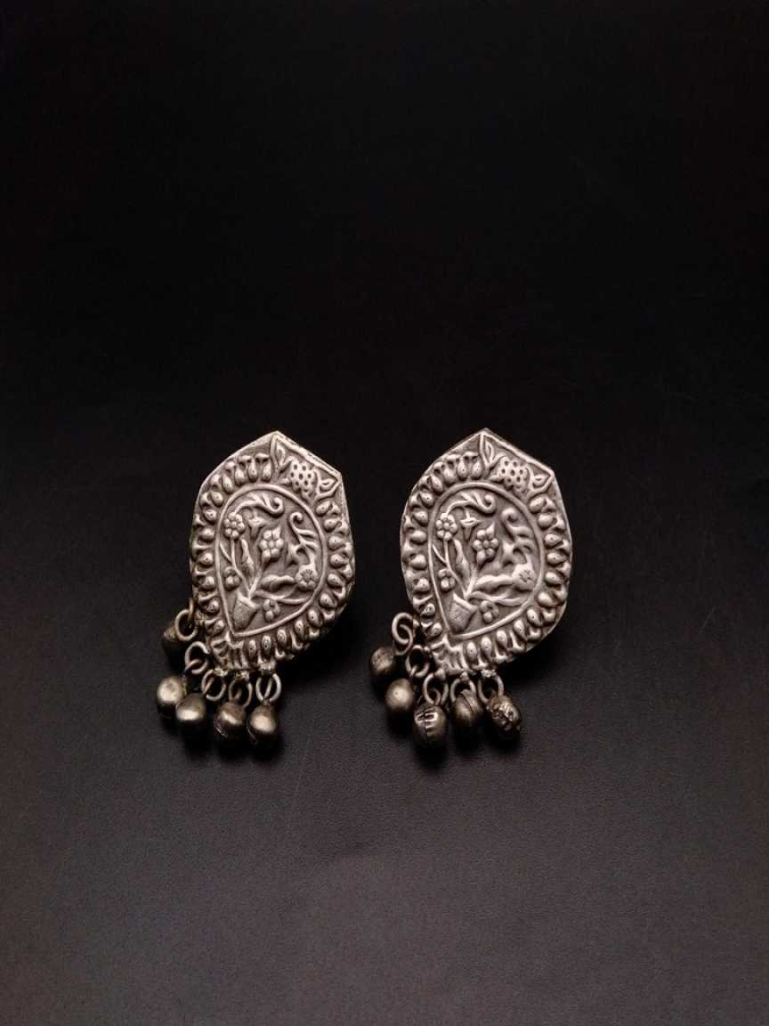 EARRINGS IN OXYDIZED POLISHED STYLE | DESIGN - 61002