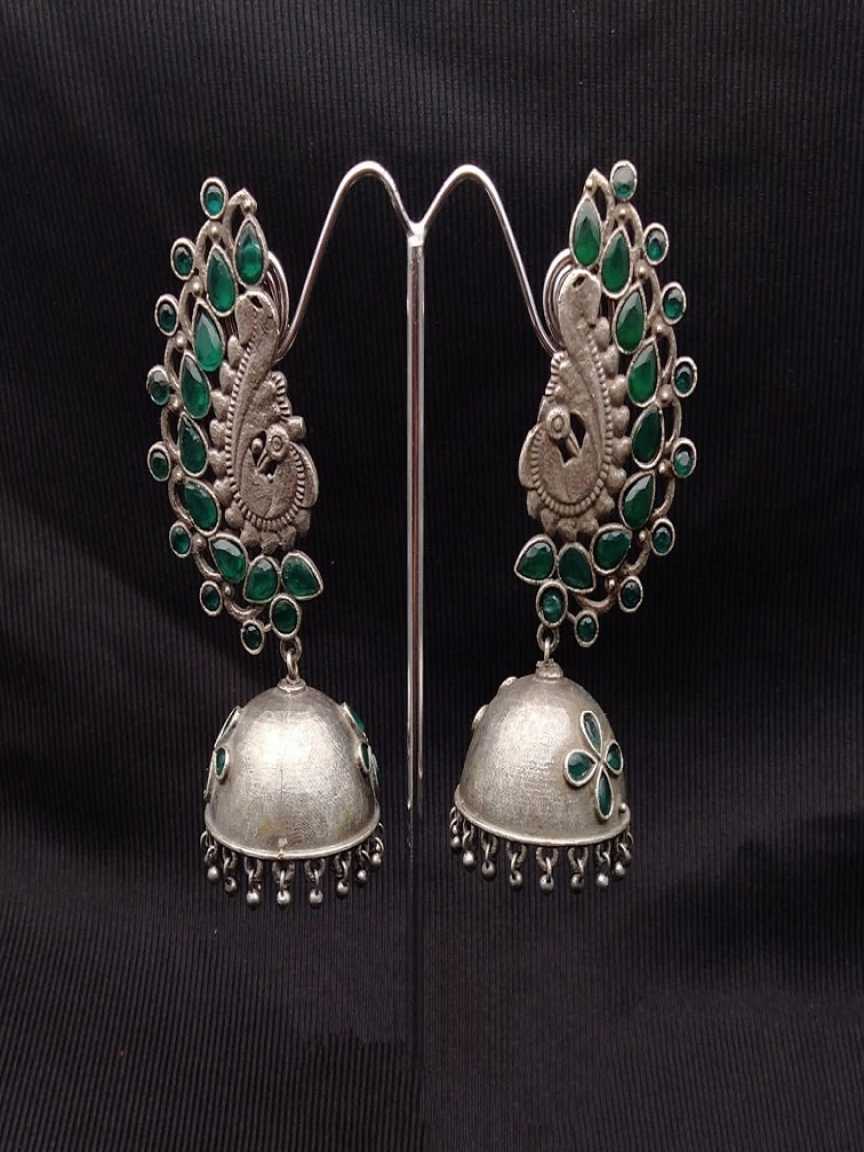 EARRINGS IN OXYDIZED POLISHED STYLE | DESIGN - 61012