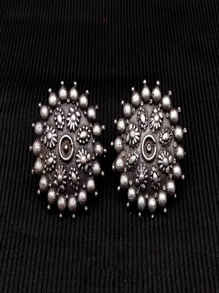 EARRINGS IN OXYDIZED POLISHED STYLE | DESIGN - 61018