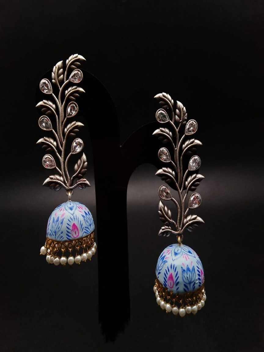 EARRINGS IN OXYDIZED POLISHED STYLE | DESIGN - 61026