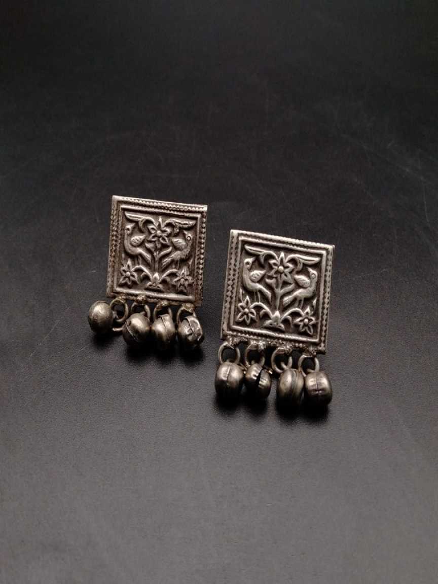 EARRINGS IN OXYDIZED POLISHED STYLE | DESIGN - 61031