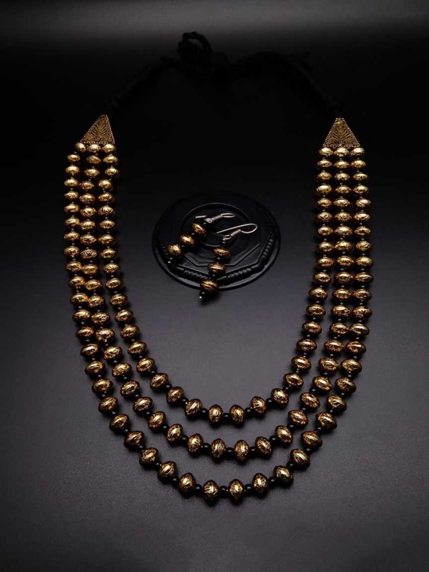NECKLACE IN OXYDIZED POLISHED STYLE | DESIGN - 58007