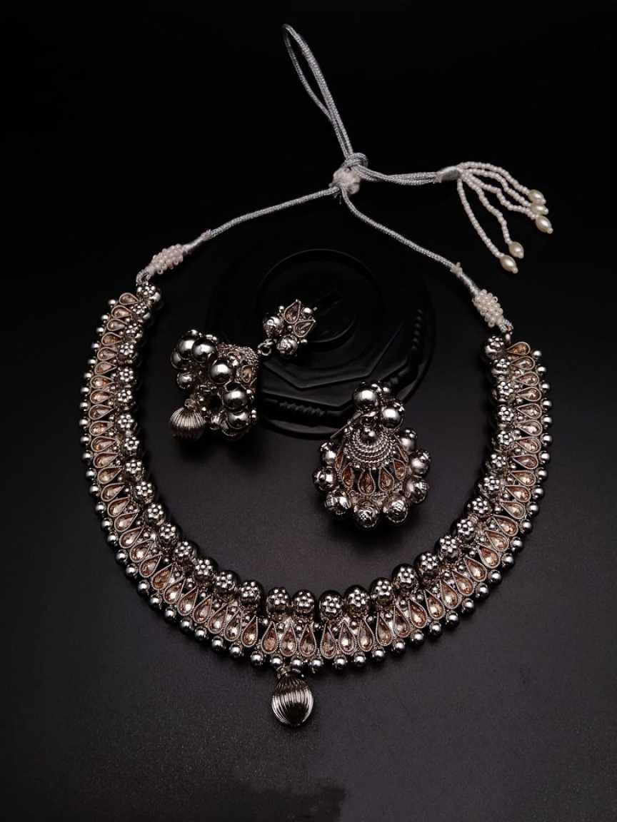 NECKLACE IN OXYDIZED POLISHED STYLE | DESIGN - 58008