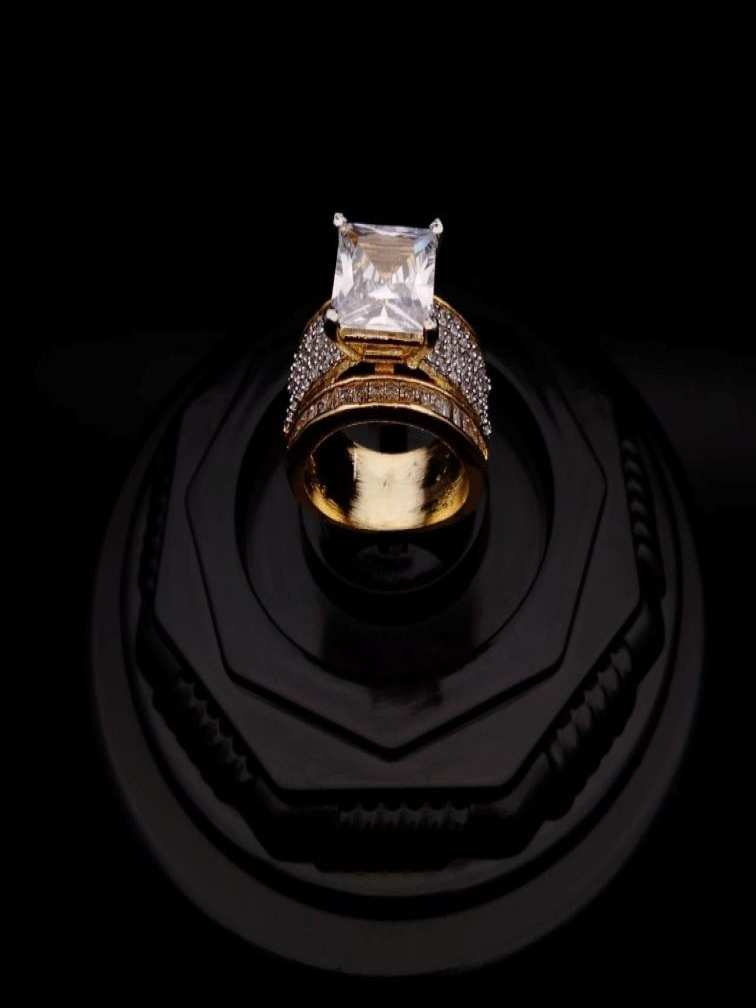 RINGS IN AMERICAN DIAMOND JEWELLERY STYLE | DESIGN - 30015
