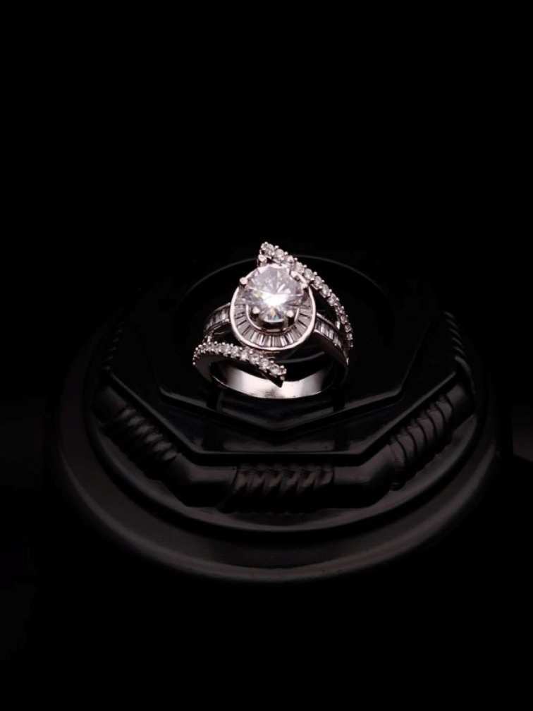 RINGS IN AMERICAN DIAMOND JEWELLERY STYLE | DESIGN - 30019