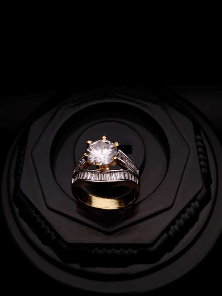 RINGS IN AMERICAN DIAMOND JEWELLERY STYLE | DESIGN - 30025